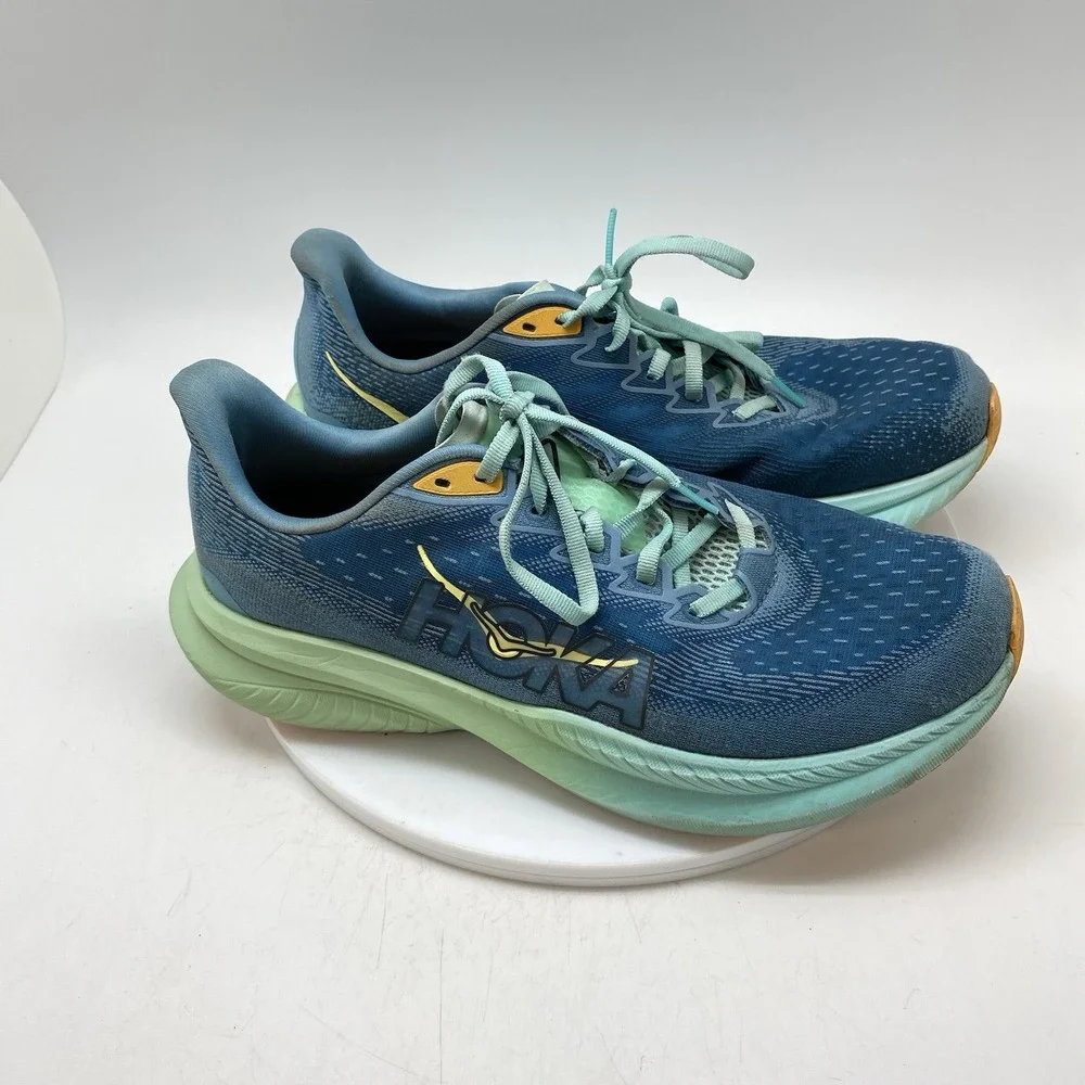 Hoka One One Sneakers Mens 9.5 D Mach 6 1147790 DDW Blue Running Gym Shoes